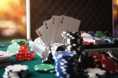 Blackjack hand values and decision options displayed on screen